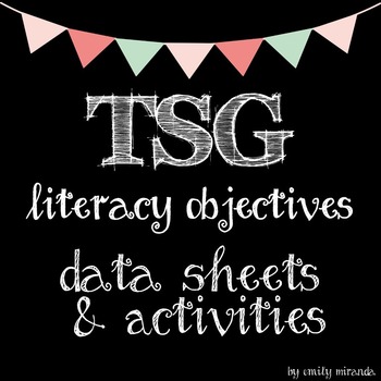 Preview of TSG Teaching Strategies Gold Literacy Objective Data and Activities Pack tsg