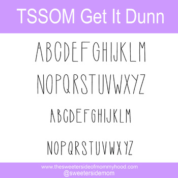 Preview of TSSOM Font Get It Dunn