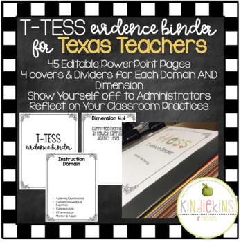 Ttess Evidence Binder By Kindiekins Teachers Pay Teachers