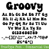 TTF Font - Groovy Retro Font Commercial Use