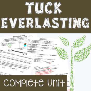 Preview of TUCK EVERLASTING No Prep Unit (Figurative Language & Common Core Aligned)