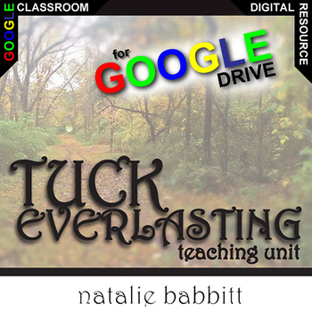 Preview of TUCK EVERLASTING Novel Study Activity - Comprehension Questions Projects DIGITAL
