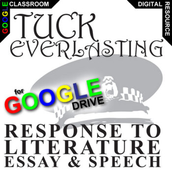 Preview of TUCK EVERLASTING Essay Questions, Writing Prompts, & Speech DIGITAL Thesis