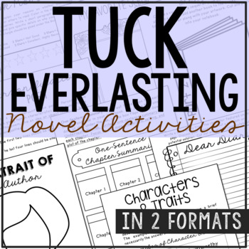 Preview of TUCK EVERLASTING Novel Study Unit Activities | Book Report Project