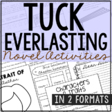 TUCK EVERLASTING Novel Study Unit Activities | Book Report