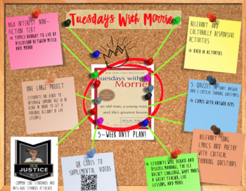 Preview of TUESDAYS WITH MORRIE UNIT PLAN: COMMON CORE APPROVED