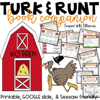 Preview of TURK AND RUNT FOR SEESAW GOOGLE SLIDE PRINTABLE NO PREP EDITABLE!