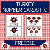 TURKEY NUMBER CARDS 1-10 - FREEBIE