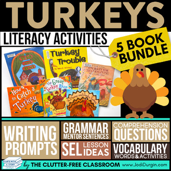 Preview of TURKEY READ ALOUD ACTIVITIES November picture book companions Thanksgiving