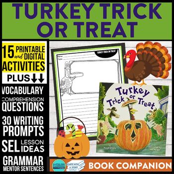 Preview of TURKEY TRICK OR TREAT activities READING COMPREHENSION - Book Companion