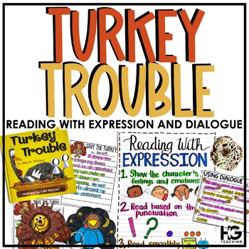 Preview of TURKEY TROUBLE Disguise a Turkey | Thanksgiving Reading Comprehension | Dialogue
