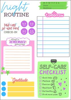 Preview of TUTTI FRUITTI: Daily Routine Chart - Morning, Afternoon & Night