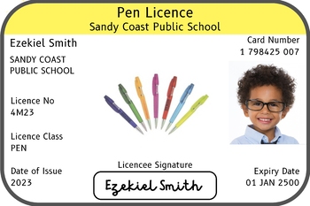 Preview of TUTTI FRUITTI: Pen Licence - 7 Colours