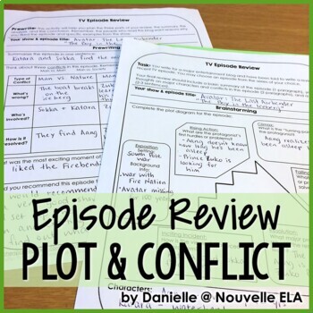 Preview of TV Episode Review - Emergency Sub Plan or Snow Day activity (paper + digital)
