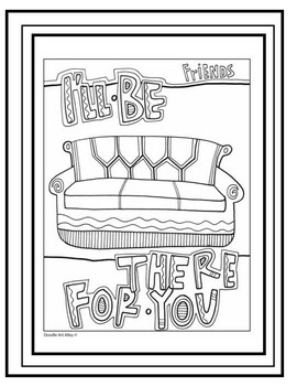 TV Friends show - word search and coloring page by Ejjaidali's Deli