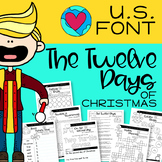 TWELVE DAYS OF CHRISTMAS - U.S. FONT -