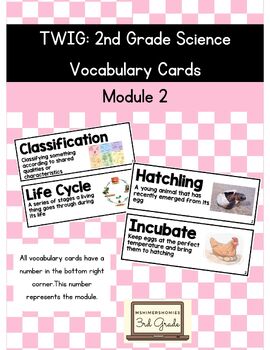 Preview of TWIG 3rd Grade Science Vocab Cards Module 2