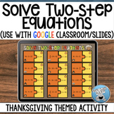TWO-STEP EQUATIONS THANKSGIVING ACTIVITY (GOOGLE SLIDE)