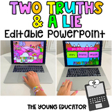 TWO TRUTHS AND A LIE - INTERACTIVE POWERPOINT GAME *EDITABLE*