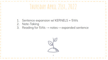 Preview of TWR Note-Taking and Sentence Expansion Slides