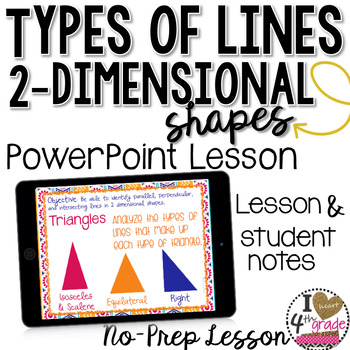 Preview of TYPES OF LINES LESSON