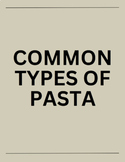 TYPES OF PASTA