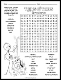 TYPES OF TAXES Word Search Puzzle Worksheet Activity