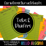 Tab Dividers for Composition Notebooks