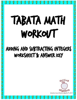 Preview of Tabata Math: Adding and Subtracting Integers