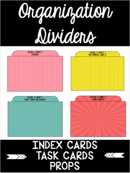 Tabbed Dividers - Index Card / Task Cards / Props by Kenneson's Kreations