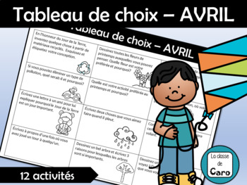 Tableau de choix – AVRIL - French Home School