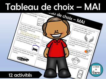 Tableau de choix – MAI (French Choice Board)