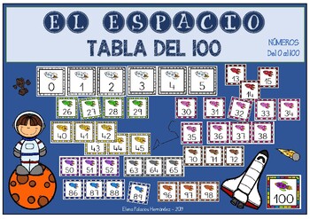 Preview of Tabla números del 0-100 ESPACIO / Table numbers 0-100 SPACE