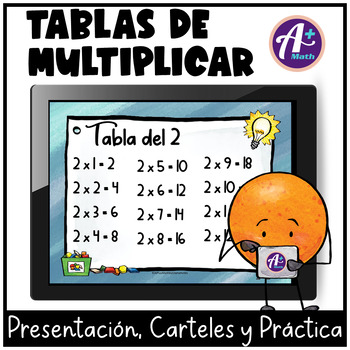 Preview of Tablas de Multiplicar - Decoración Motivo de Matemática 