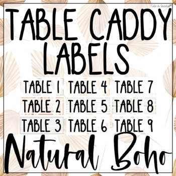 Table Caddy Labels by Freckled in Kinder