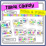 Table Caddy Labels: ENGLISH & SPANISH