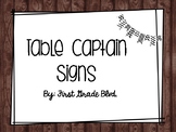 Table Captain Signs