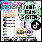 Table Labels Point System - Disco Daydream, Colorful Class