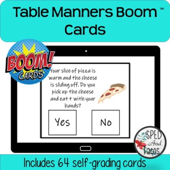 Preview of Table Manners- Boom Cards   