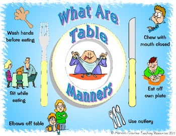 Preview of Table Manners Placemat