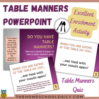 Preview of Table Manners PowerPoint