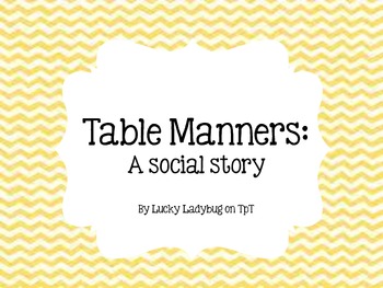 Preview of Table Manners Social Story