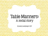 Table Manners Social Story
