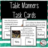 Table Manners Task Cards  