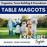 ELL | EDITABLE Table Mascots: Beginning of Year Cognates Activity