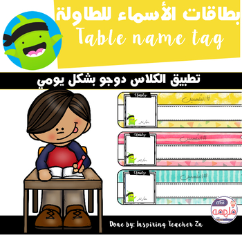 مقدمة مع الفرق الأخرى تافهة  Table Name Tag - بطاقات الأسماء للطاولة by Teacher Zn | TpT