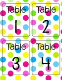Table Number Label Printables