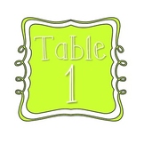 Table Number Signs - Neon/Fluorescent Green