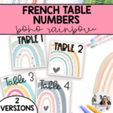 Table Numbers (1-10) | Boho Rainbow Classroom Decor | 2 Versions