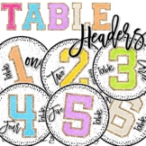 Table Numbers 1-12 | Varsity Patch Letters Classroom Decor